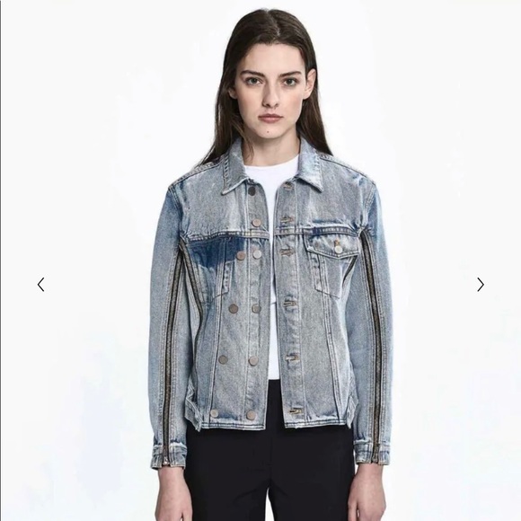 3.1 Phillip Lim Zip Details Denim Jacket - Picture 1 of 5